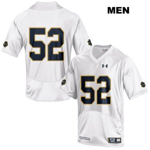 Notre Dame Fighting Irish Men's Bo Bauer #52 White Under Armour No Name Authentic Stitched College NCAA Football Jersey RWO0099TG